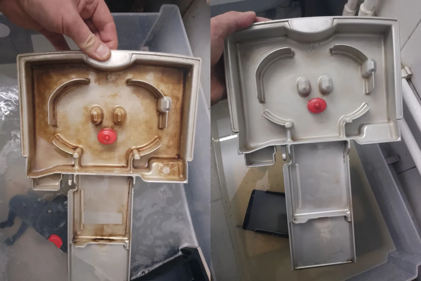 Стиральная машина — чистка лотка для порошка (до/после)